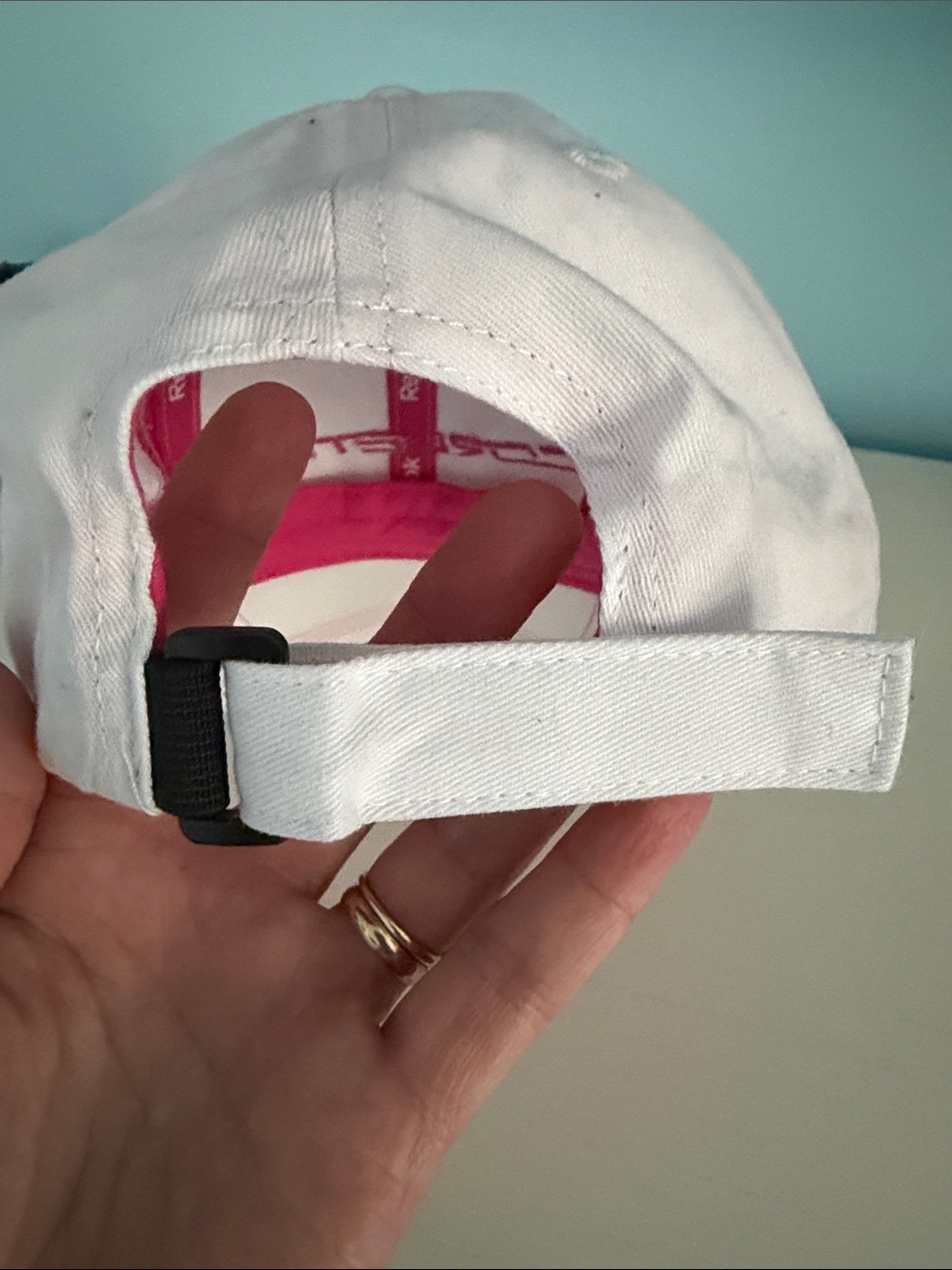 Ladies White and Pink Corvette cap - Picture 4 of 5